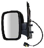 Fiat Scudo Van [07 on] Complete Electric Wing Mirror Unit - Black [single piece glass]